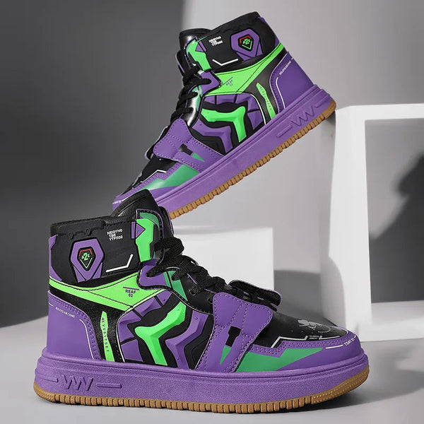 Brand Fashion Purple Men's High Sneakers Comfortable Flat Designer Shoes Men Lace-up Casual Sneakers Men zapatillas de hombre GatoGeek 