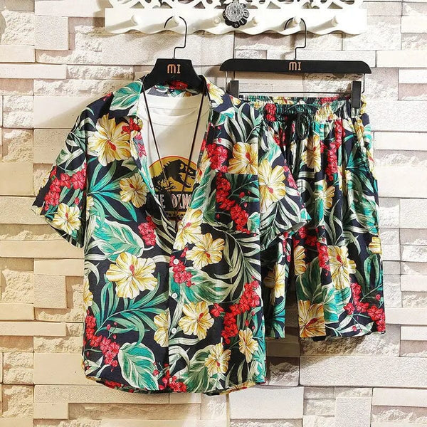 Conjunto Tropical Beach Camisa e Short Conjunto GatoGeek 