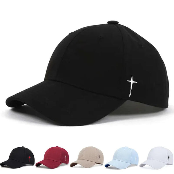 Unisex Simple Cross Water Drop Embroidery Baseball Caps Spring and Autumn Outdoor Adjustable Casual Hat Sunscreen Hat GatoGeek 