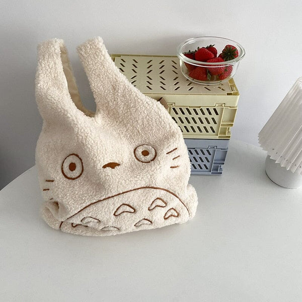 Bolsa com Rosto do Totoro Estúdio Ghibli Macio como uma nuvem Bolsas e Mochilas Escala GatoGeek 