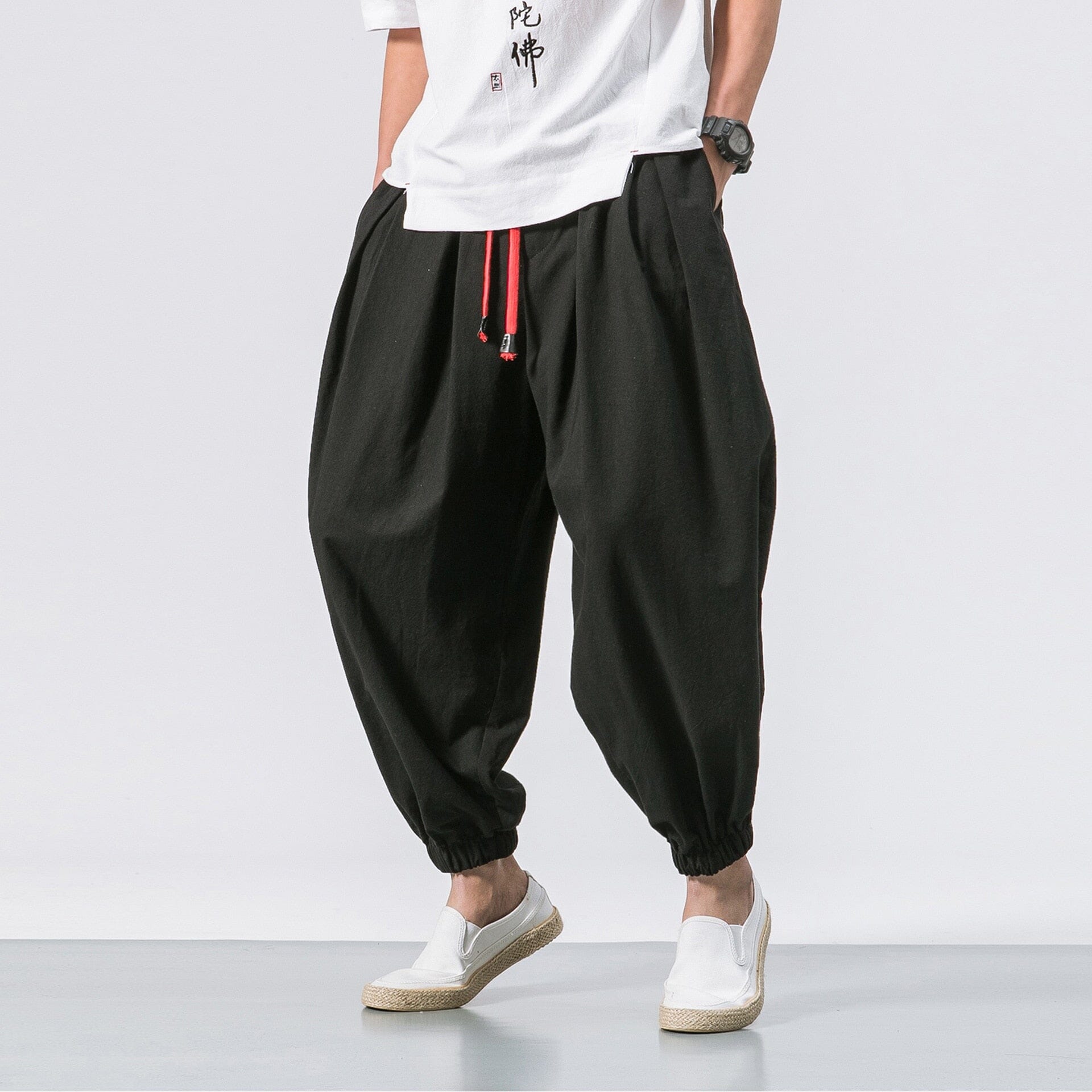 FGKKS Spring Men Loose Harem Pants Chinese Linen Overweight Sweatpants High Quality Casual Brand Oversize Trousers Male 0 GatoGeek 