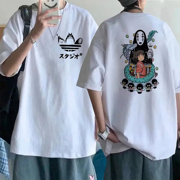 Manga T-shirt 90s Y2k Cat Japanese Anime Kawaii Cute Totoro Shirt Harajuku Ullzang T Shirt Vintage Tshirt Top Tees Clothing GatoGeek 