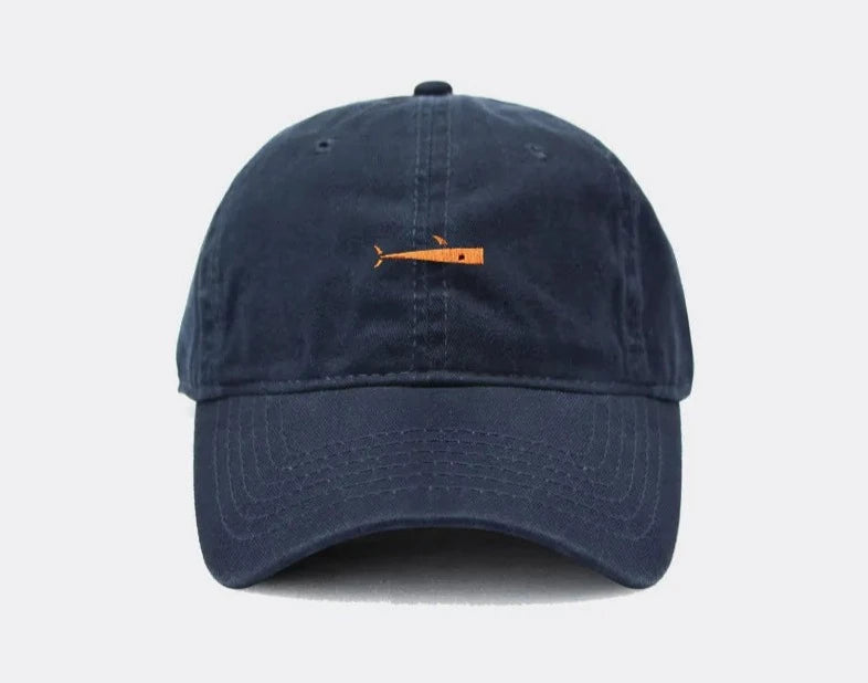 New Casual Men Embroidered Baseball Caps Korean Simple Fish Embroidery Women Hip Hop Cap Summer Breathable Adjustable Sun Hat GatoGeek Navy 56-60cm 