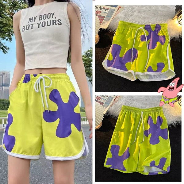 Patrick Star Sports Shorts SpongeBob Plus Size Men Women Anime Couples Loose Summer Thin Beach Pants Casual Funny Shorts Gift 0 GatoGeek 