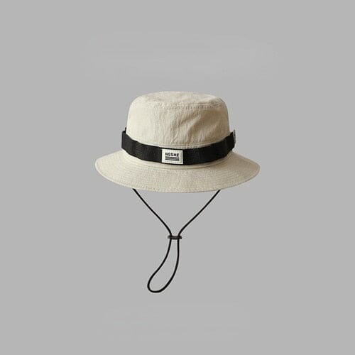 Sunshade Sun Protection Hat In Summer Color Outdoor Hiking Big Brim Basin Hat Thin Waterproof UV Fisherman Hat Man 0 GatoGeek Creamy-white 55-59cm 