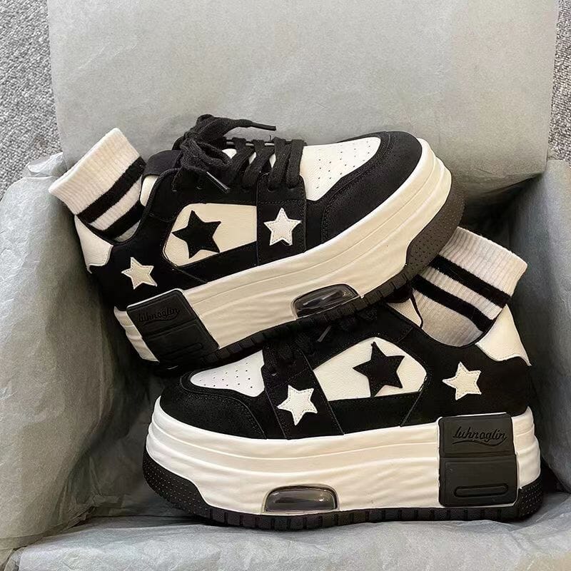 Women&#39;s Casual Sneakers Star Skateboard Trainers Mix Colors Running Sport Shoes Tennis Shoes Skate Flats Outdoor Walking Sneaker 0 GatoGeek 