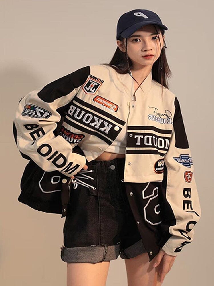 Y2K Removable Motorcycle Jackets Women American Vintage Oversize Coats Female Harajuku Racing Outwears Ladies Abrigo Mujer 0 GatoGeek Black XS 